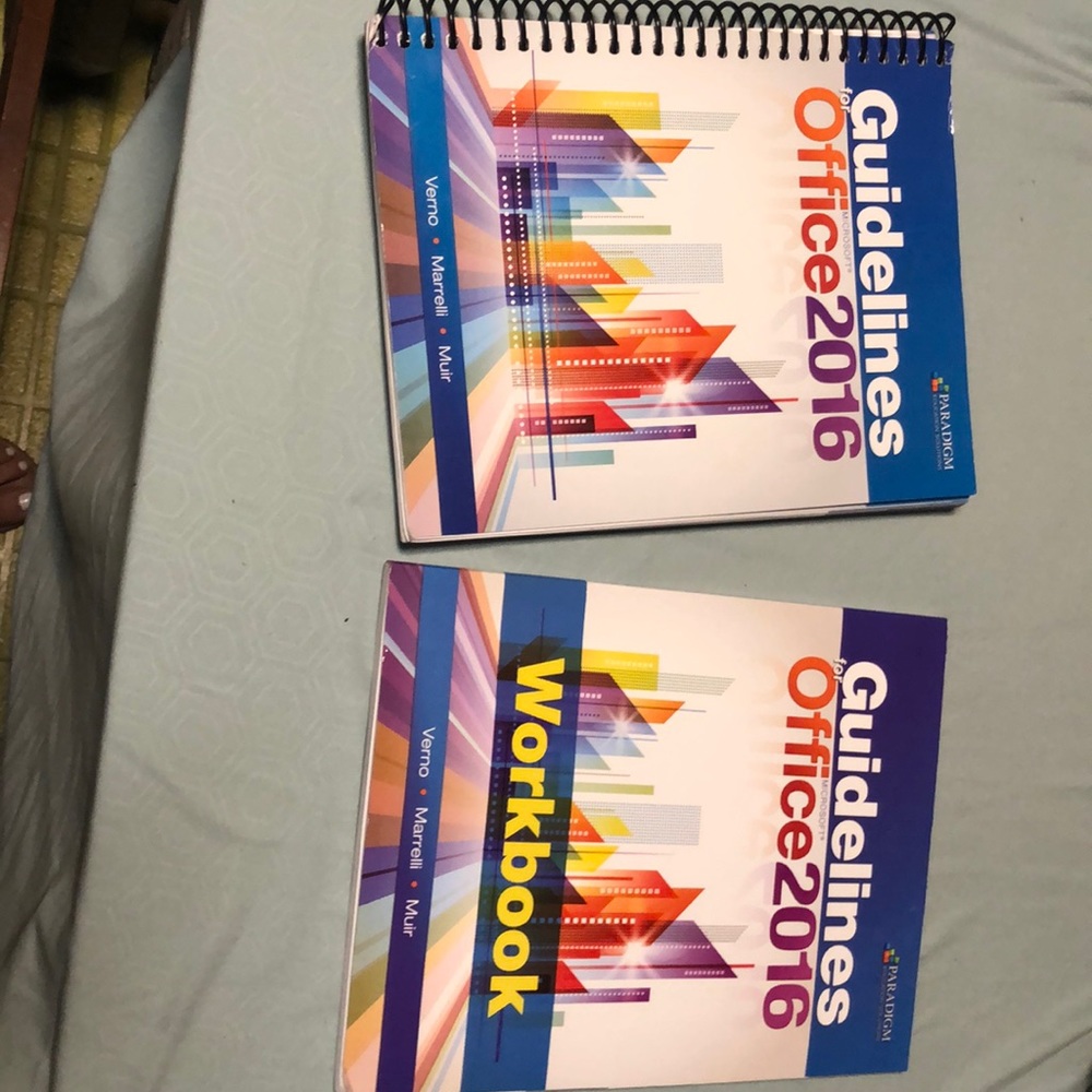 Guidelines for Microsoft Office 2016 books